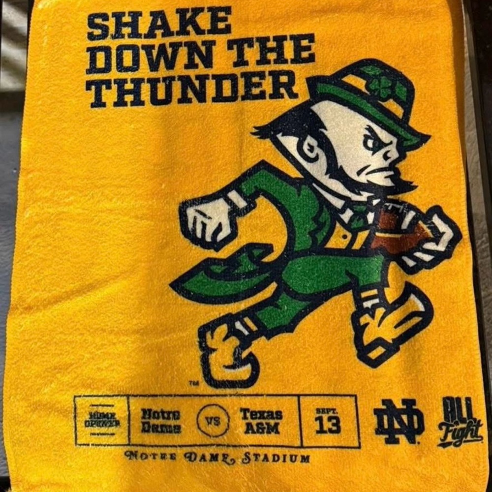 Fighting Irish Yellow Towel